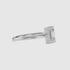 0.20cts. Baguette Solitaire Platinum Diamond Halo Engagement Ring JL PT 0619