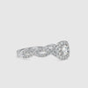 50-Pointer Solitaire Halo Diamond Twisted Shank Engagement Ring for Women JL PT G 101-A
