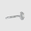 30-Pointer Oval Cut Solitaire Platinum Halo Diamond Ring JL PT 0626