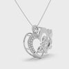 Designer Platinum Heart Diamond Pendant for Women JL PT P LC943