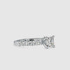 30-Pointer Princess Cut Solitaire Platinum Diamond Shank Ring JL PT 0117