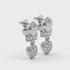 Designer Platinum Diamond Heart Earrings JL PT E LC810