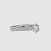 50-Pointer Solitaire Platinum Diamond Shank Engagement Ring JL PT 0027