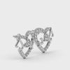 Designer Platinum Diamond Heart Earrings for Women  JL PT E LC830
