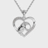 Platinum Diamonds Heart Pendant for Women JL PT P 1299