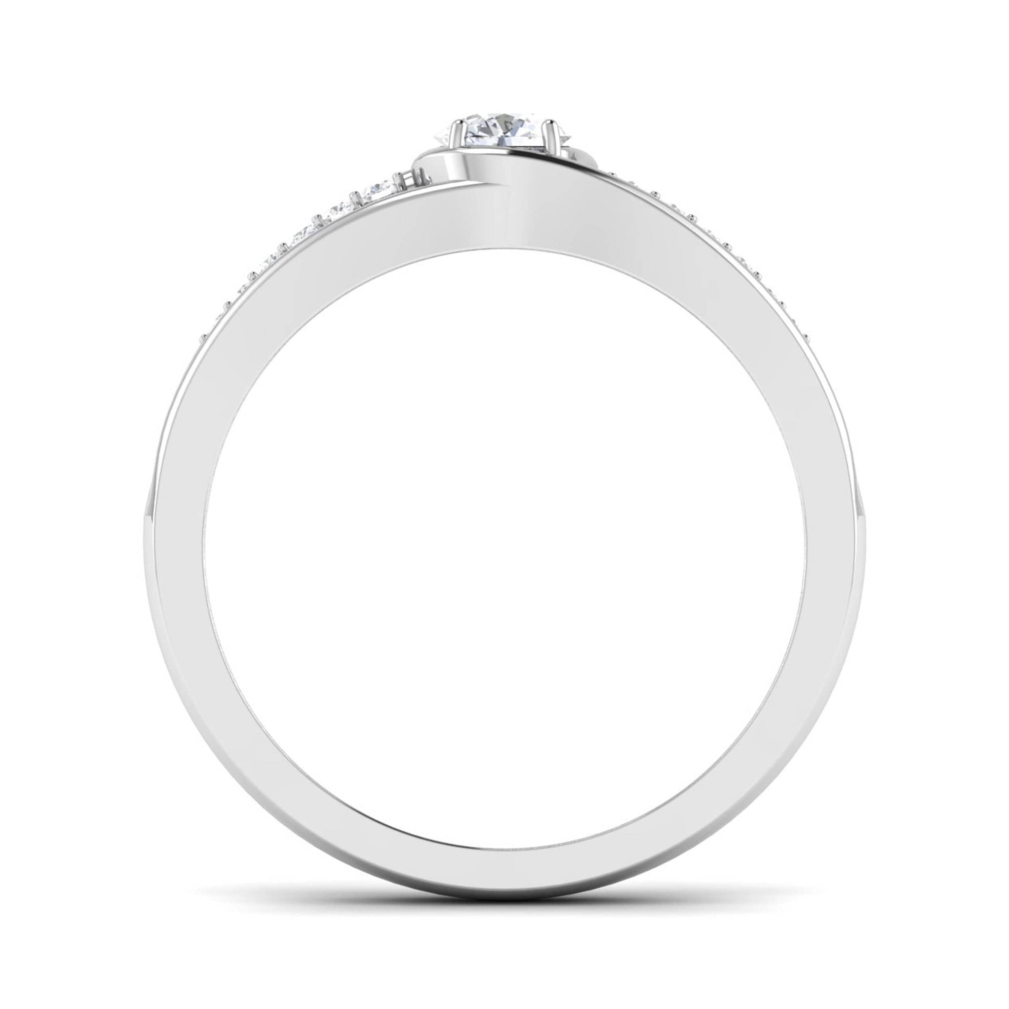 Jewelove™ Rings Women's Band only / J VS 0.20 cts. Solitaire Platinum Diamond Shank Engagement Ring JL PT 6999