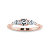 Jewelove™ Rings Women's Band only / VS J 0.20 cts. Solitaire with Pear Cut Diamond Accents 18K Rose Gold Ring JL AU 2020R-C
