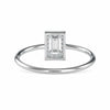 Jewelove™ Rings Women's Band only / VS GH 0.20cts. Baguette Solitaire Platinum Diamond Halo Engagement Ring JL PT 0619