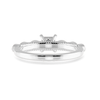 Jewelove™ Rings I VS / Women's Band only 0.20cts Princess Cut Solitaire with Marquise Diamond Accents Platinum Ring JL PT 2012-C