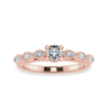 Jewelove™ Rings Women's Band only / VS J 0.20cts. Solitaire 18K Rose Gold Ring with Marquise Cut Diamond Accents JL AU 2011R-C