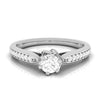 Jewelove™ Rings 0.20cts. Solitaire 6 Prong Diamond Shank Ring for Women JL PT R-50