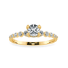 Jewelove™ Rings Women's Band only / VS J 0.20cts. Solitaire Diamond Accents 18K Yellow Gold Ring JL AU 1202Y-C