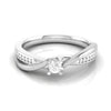 Jewelove™ Rings 0.20cts. Solitaire Platinum Split Diamond & Twisted Shank Engagement Ring for Women JL PT R-68