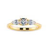 Jewelove™ Rings Women's Band only / VS J 0.20cts. Solitaire with Pear Cut Diamond Accents 18K Yellow Gold Ring JL AU 2020Y-C