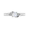 Jewelove™ Rings SI IJ / Women's Band only 0.25 cts Solitaire Diamond Shank Platinum Ring for Women JL PT RV RD 122