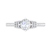 Jewelove™ Rings SI IJ / Women's Band only 0.25 cts Solitaire Diamond Shank Platinum Ring for Women JL PT RV RD 135