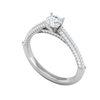 Jewelove™ Rings SI IJ / Women's Band only 0.25 cts Solitaire Diamond Split Shank Platinum Ring for Women JL PT RP RD 151