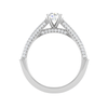 Jewelove™ Rings SI IJ / Women's Band only 0.25 cts Solitaire Diamond Split Shank Platinum Ring for Women JL PT RP RD 151