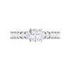 Jewelove™ Rings SI IJ / Women's Band only 0.25 cts Solitaire Diamond Split Shank Platinum Ring for Women JL PT RV RD 129
