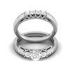 Jewelove™ Rings SI IJ / Women's Band only 0.25 cts Solitaire Diamond Split Shank Platinum Ring JL PT RV RD 159