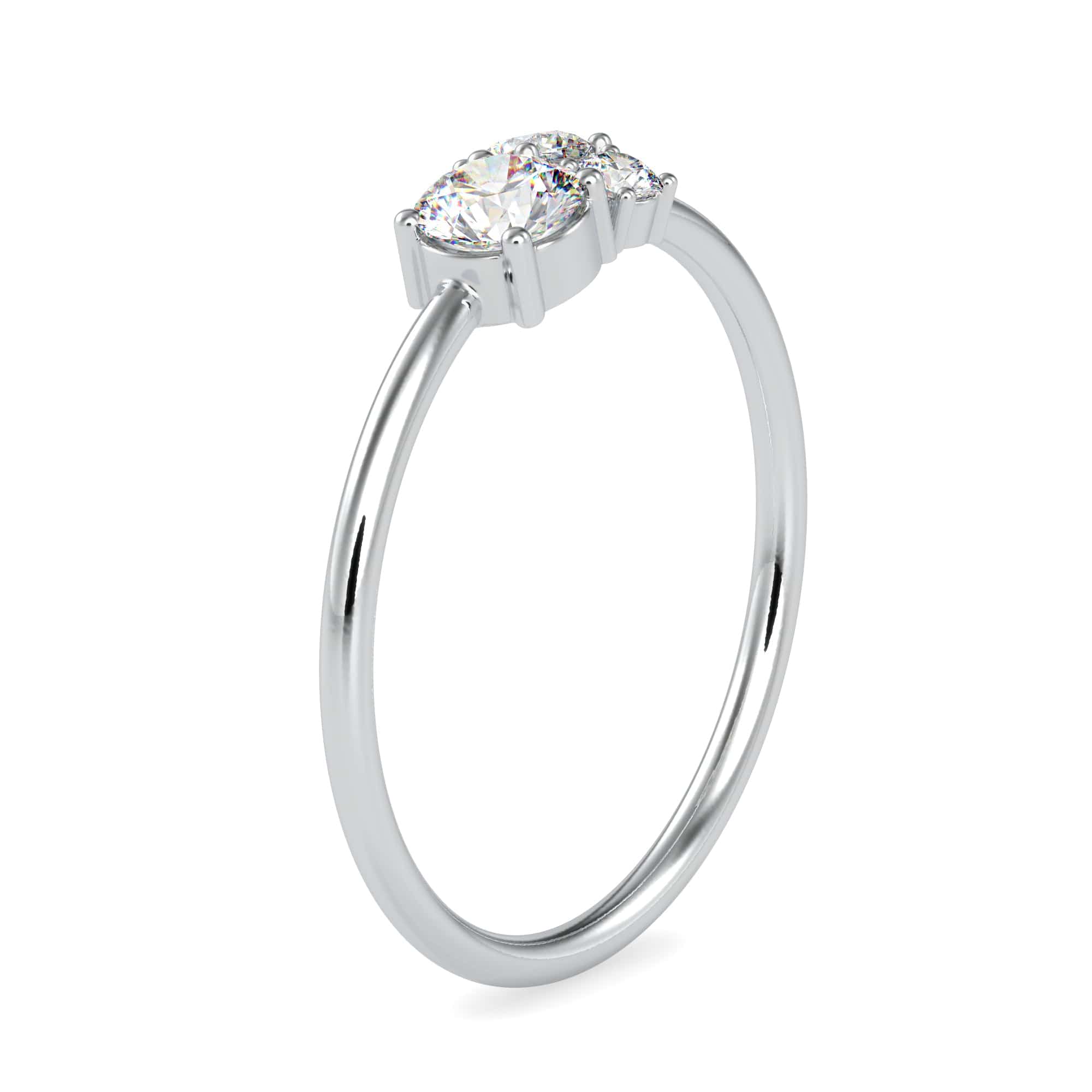 Jewelove™ Rings Women's Band only / VS J 0.25 cts. Solitaire Platinum Diamond Engagement Ring JL PT 0676