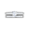 Jewelove™ Rings SI IJ / Women's Band only 0.25 cts Solitaire with Princess cut Diamond Split Shank Platinum Ring for Women JL PT RV RD 128