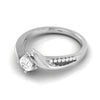 Jewelove™ Rings 0.25cts. Solitaire Diamond Twisted Shank Platinum Diamond Engagement Ring for Women JL PT R-64 -A
