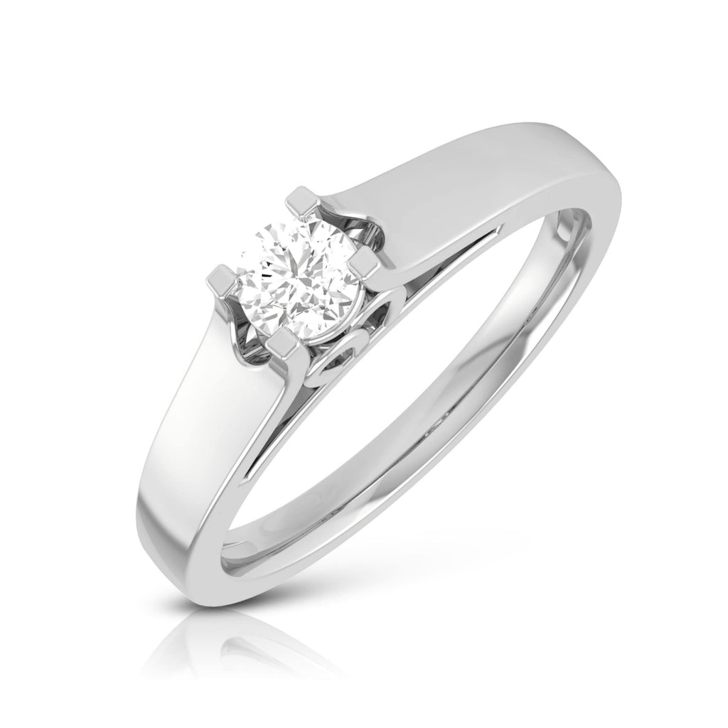 Jewelove™ Rings 0.25cts. Solitaire Platinum Engagement Ring for Women JL PT R-57 - A