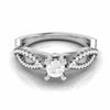 Jewelove™ Rings 0.25cts. Solitaire Platinum Twisted Shank Engagement Ring for Women JL PT R-59