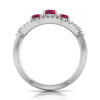 Jewelove™ Rings 0.25cts. Solitaire Ruby Platinum Diamond Ring JL PT R8155