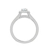 Jewelove™ Rings I VS / Women's Band only 0.30 cts. Cushion Solitaire Double Halo Split Shank Platinum Ring JL PT RH CU 252
