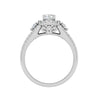 Jewelove™ Rings VVS G / Women's Band only 0.30 cts. Cushion Solitaire Halo Split Shank Platinum Engagement Ring JL PT JRW1543MM