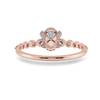 Jewelove™ Rings Women's Band only / VS I 0.30 cts. Oval Cut Solitaire Halo Diamond Accents 18K Rose Gold Ring JL AU 2008R