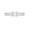Jewelove™ Rings I VS / Women's Band only 0.30 cts. Princess Cut Diamond Diamond Shank Platinum Solitaire Engagement Ring JL PT 150