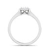 Jewelove™ Rings I VS / Women's Band only 0.30 cts. Princess Cut Diamond Halo Diamond Shank Platinum Solitaire Engagement Ring JL PT RP RD 111