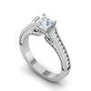 Jewelove™ Rings I VS / Women's Band only 0.30 cts. Princess Cut Diamond Shank Platinum Solitaire Engagement Ring JL PT RP PR 130