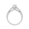 Jewelove™ Rings I VS / Women's Band only 0.30 cts. Princess Cut Diamond Split Shank Platinum Solitaire Engagement Ring JL PT RP PR 206