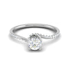 Jewelove™ Rings VS J / Women's Band only 0.30 cts Solitaire Designer Halo Diamond Shank Platinum Ring JL PT RP RD 179