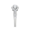 Jewelove™ J VS / Women's Band only 0.30 cts Solitaire Designer Platinum Diamond Twisted Shank Ring JL PT PR RD 114