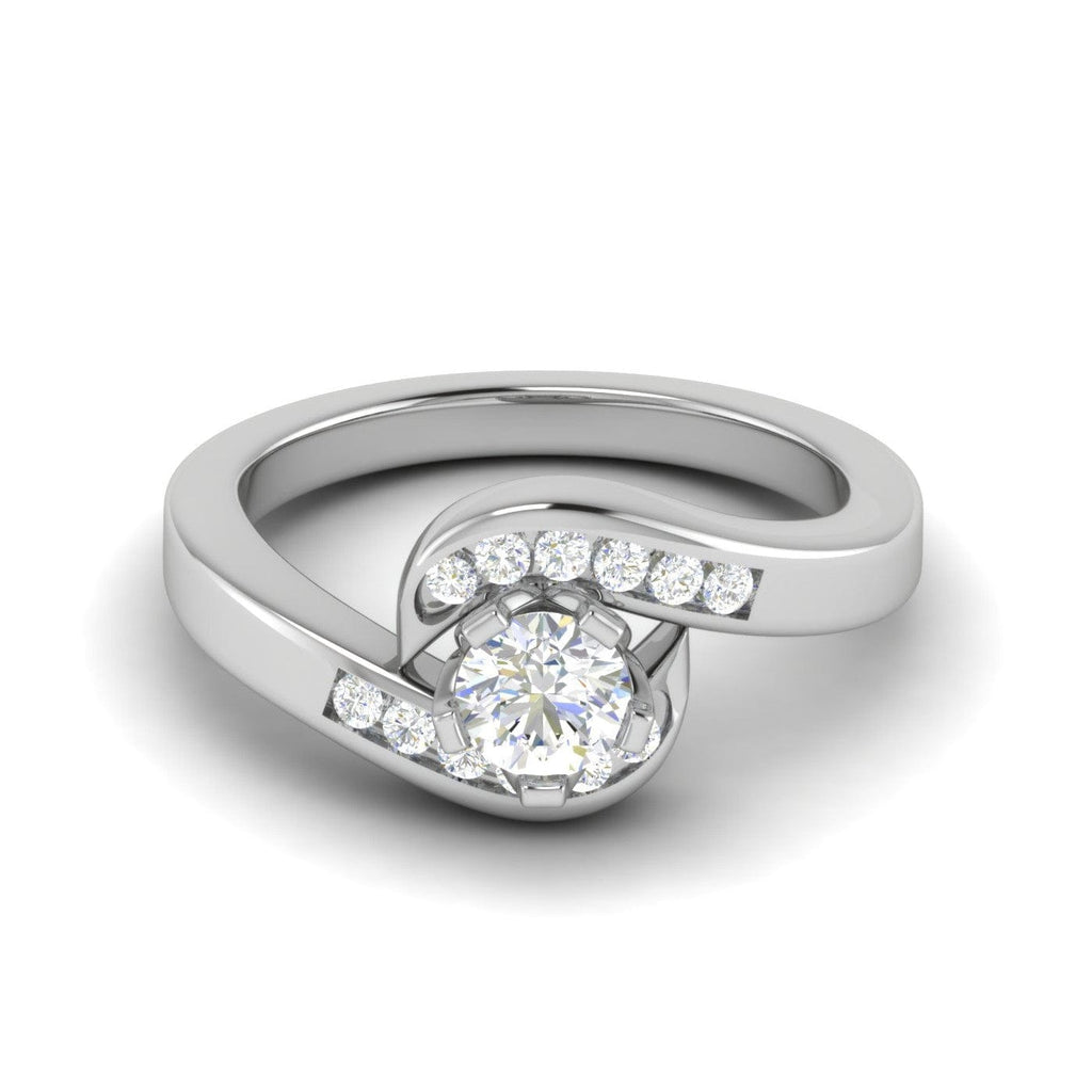Jewelove™ Rings VS J / Women's Band only 0.30 cts Solitaire Diamond Platinum Ring JL PT RP RD 139