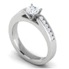 Jewelove™ Rings VS J / Women's Band only 0.30 cts Solitaire Diamond Shank Platinum Ring JL PT RC RD 112