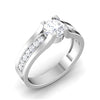 Jewelove™ Rings VS J / Women's Band only 0.30 cts Solitaire Diamond Shank Platinum Ring JL PT RP PR 214