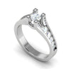 Jewelove™ Rings VS J / Women's Band only 0.30 cts Solitaire Diamond Shank Platinum Ring JL PT RP RD 126