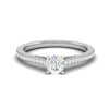 Jewelove™ Rings VS J / Women's Band only 0.30 cts Solitaire Diamond Shank Platinum Ring JL PT RP RD 145