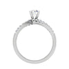 Jewelove™ Rings VS J / Women's Band only 0.30 cts Solitaire Diamond Shank Platinum Ring JL PT RP RD 154