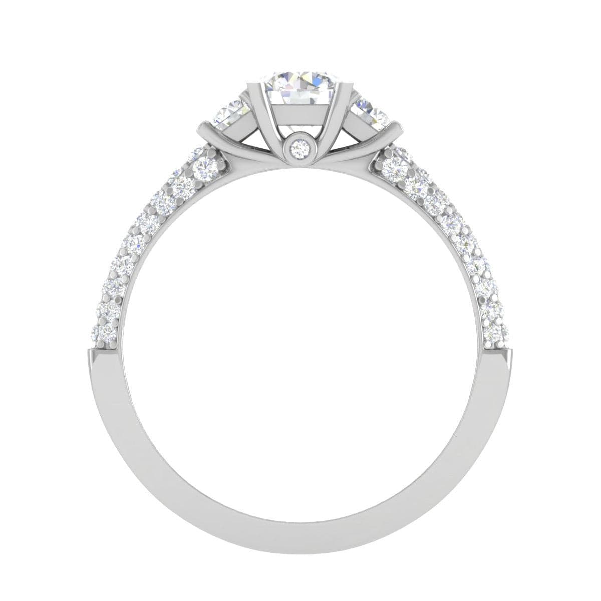 Jewelove™ Rings VS J / Women's Band only 0.30 cts Solitaire Diamond Shank Platinum Ring JL PT RP RD 168