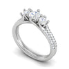 Jewelove™ Rings J VS / Women's Band only 0.30 cts Solitaire Diamond Split Shank Platinum Ring JL PT MHD274
