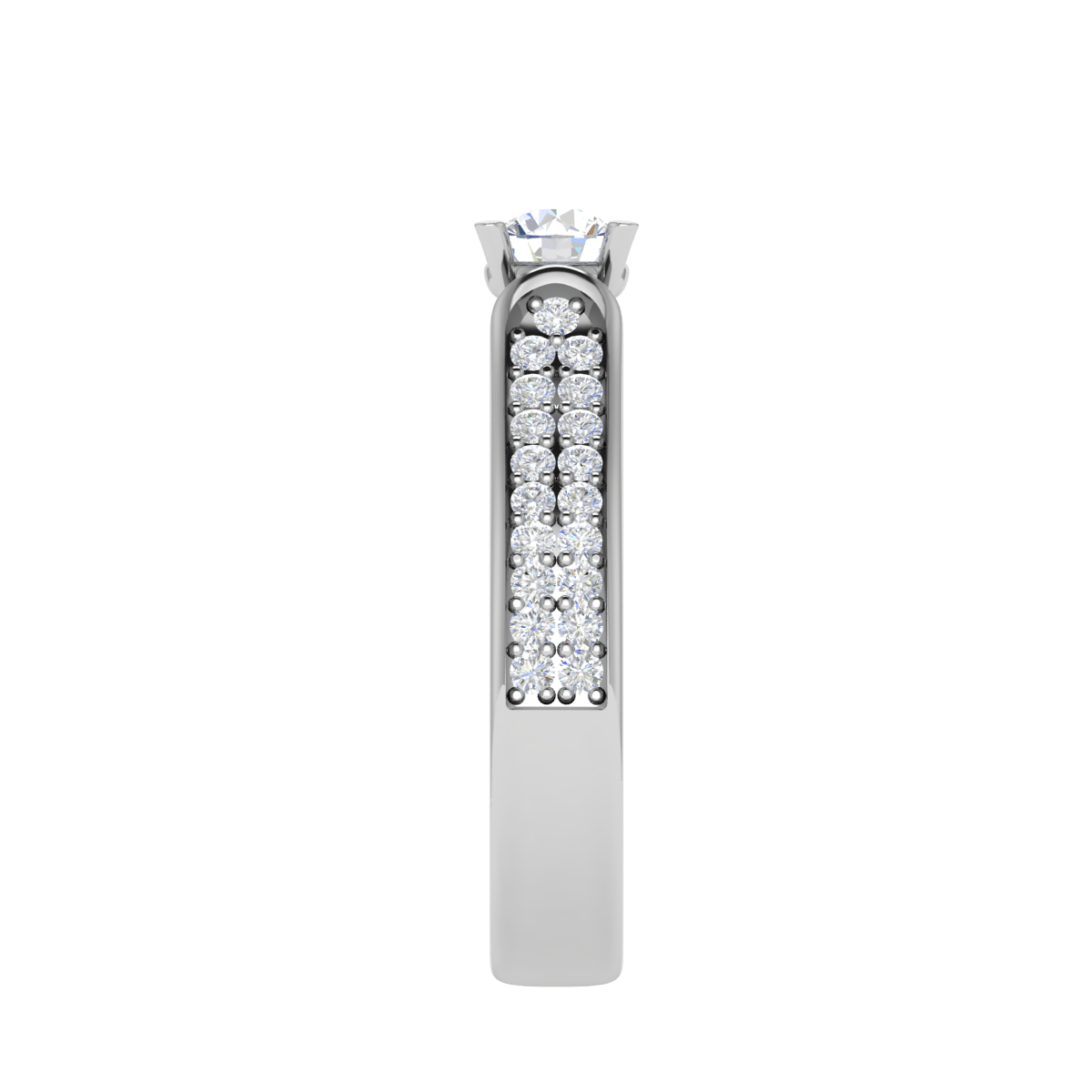 Jewelove™ Rings VS J / Women's Band only 0.30 cts Solitaire Diamond Split Shank Platinum Ring JL PT RP RD 110