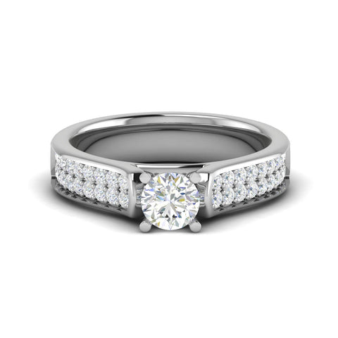 0.30 cts Solitaire Diamond Split Shank Platinum Ring JL PT RP RD 110