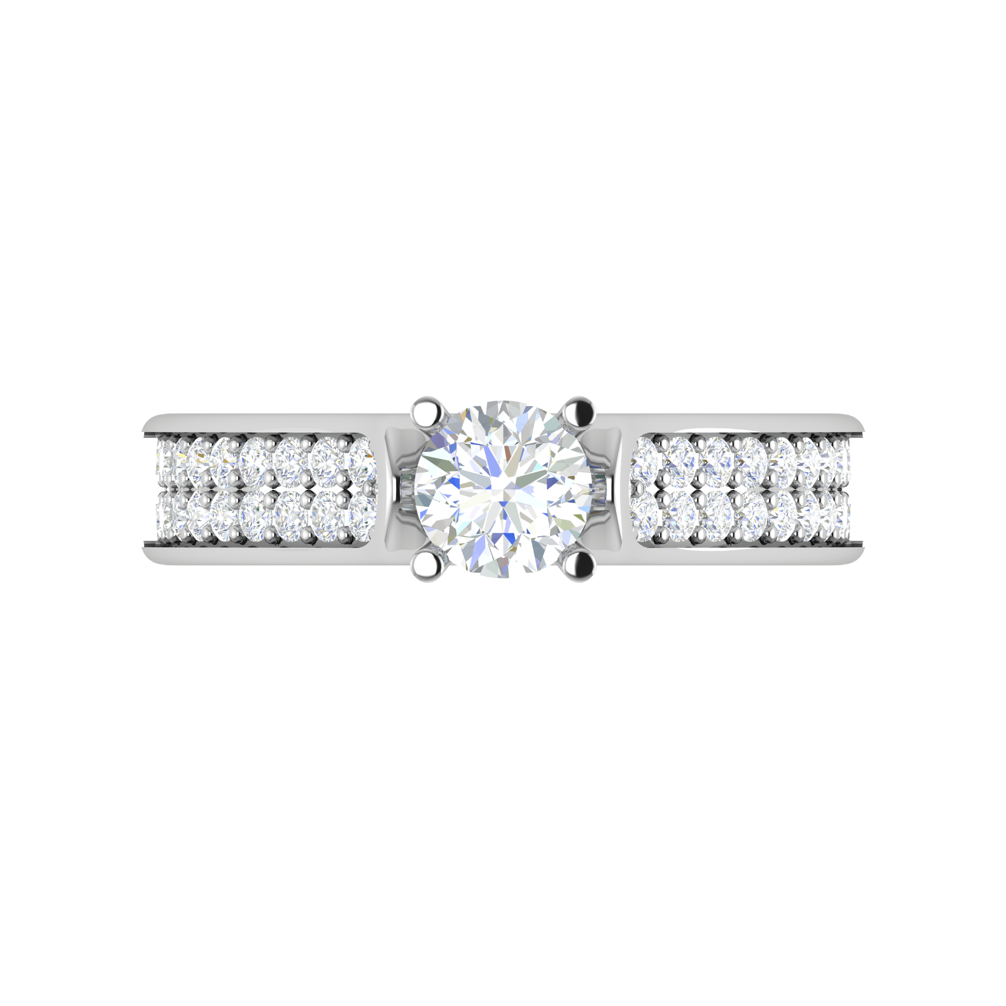 Jewelove™ Rings VS J / Women's Band only 0.30 cts Solitaire Diamond Split Shank Platinum Ring JL PT RP RD 110